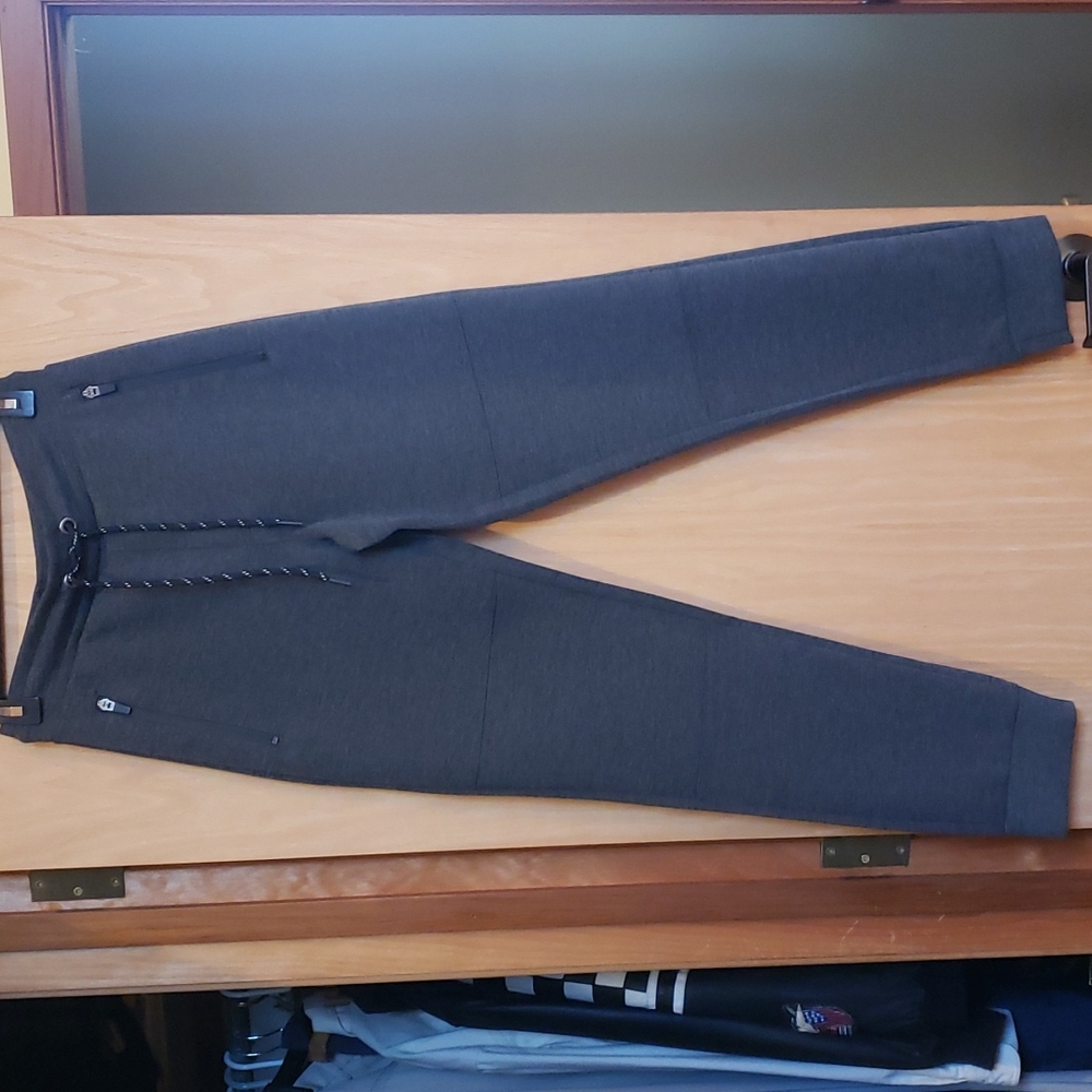 Aeropastle, Men's Joggers, Size XS, Dark gray, drawstring, side zipper pockets